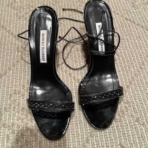 Manolo Blahnik tie sandals